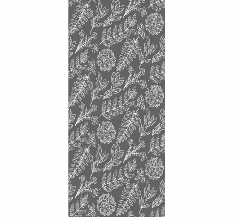 Floral Outline Pattern blind flowers - TenStickers