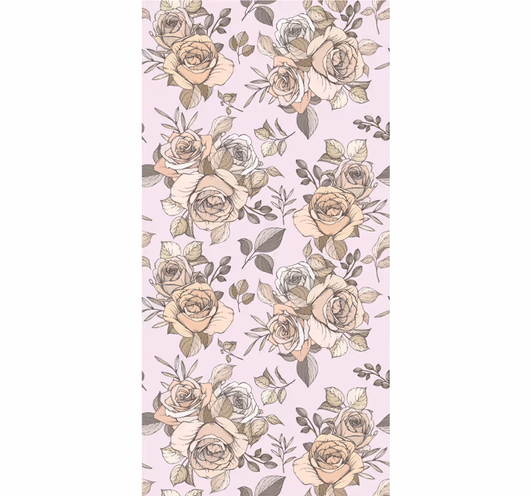 Graceful Rose Motif floral blind - TenStickers