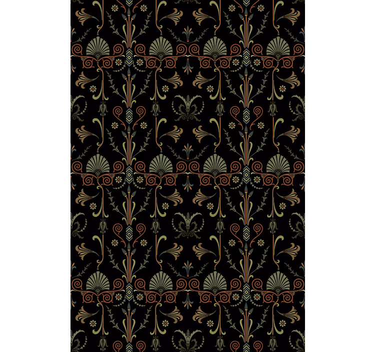 Graceful foliage motifs blinds in a kitchen - TenStickers