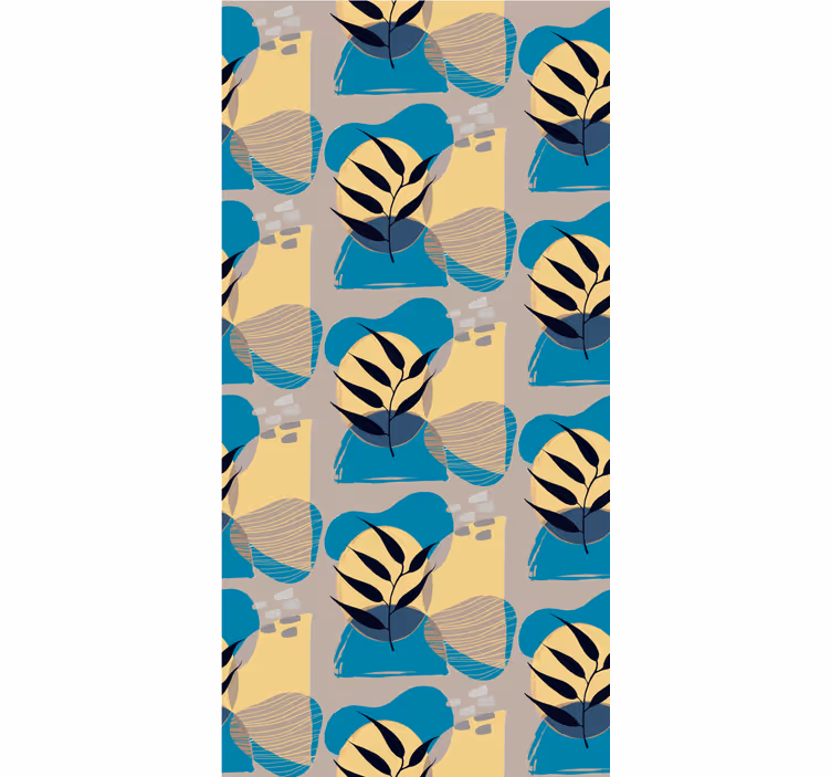 Stylised tropical leaves blind flowers - TenStickers
