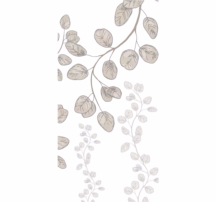 Thin leaves pattern blind flowers - TenStickers