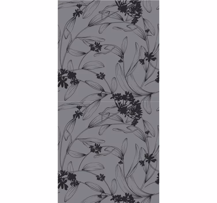 Monochrome Floral Design blind flowers - TenStickers