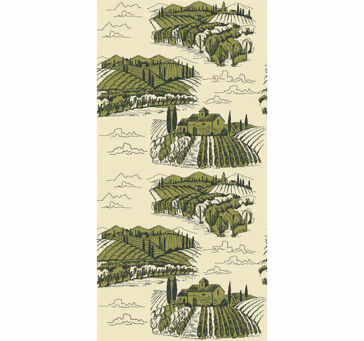 Vineyard landscape view more blind flowers - TenStickers