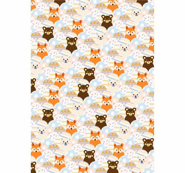 Baby forest faces animal blind - TenStickers