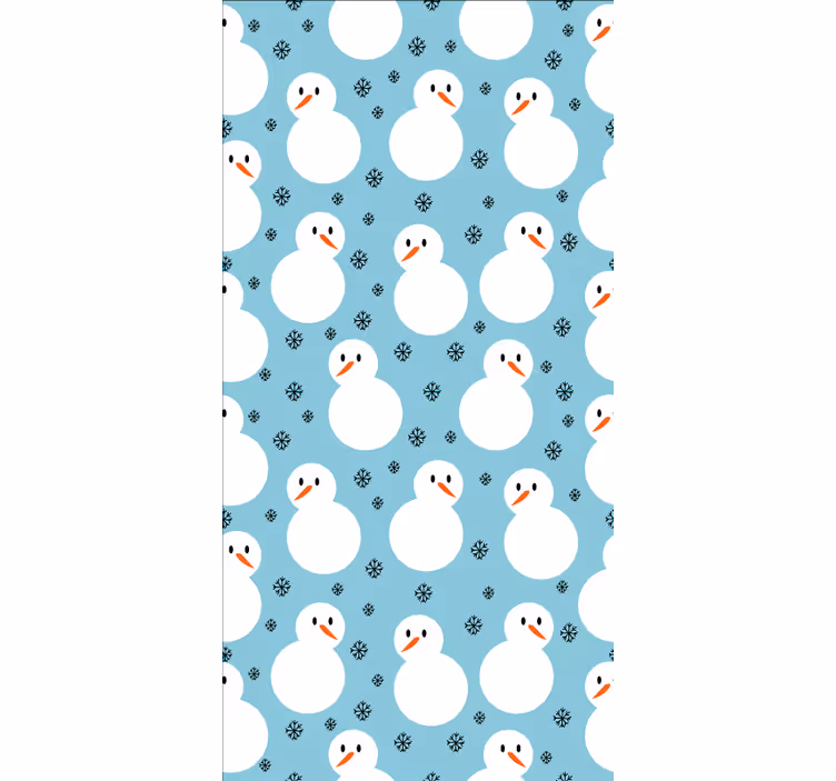 Snowman blue pattern blind original - TenStickers
