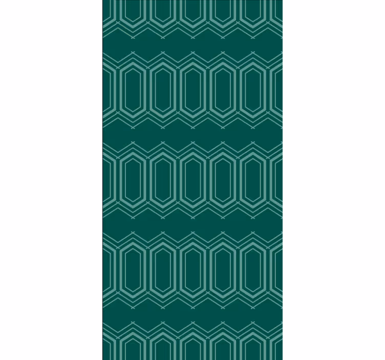 Pattern roller blind in green geometric design - TenStickers
