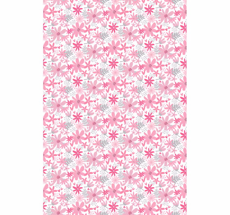 Pink flowers pattern blinds in a kitchen - TenStickers