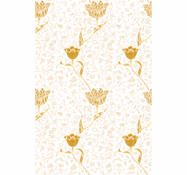 Golden elegant pattern floral blind - TenStickers