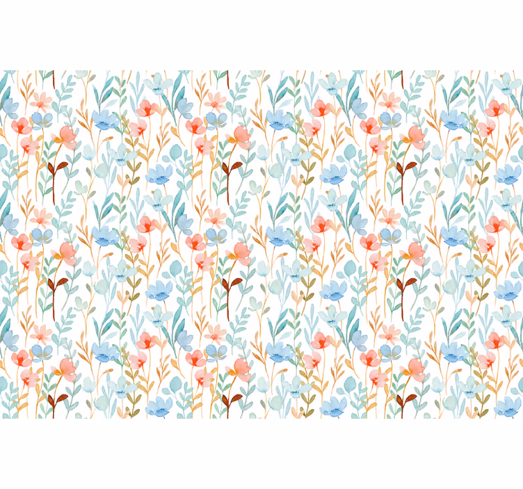 Delicate Botanical Theme blind flowers - TenStickers