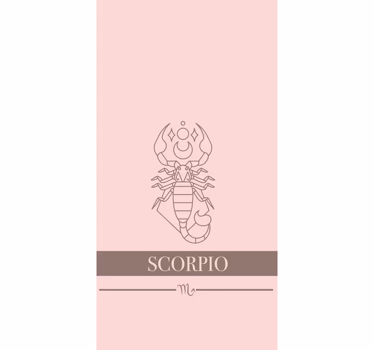 Scorpio zodiac symbol text blind - TenStickers