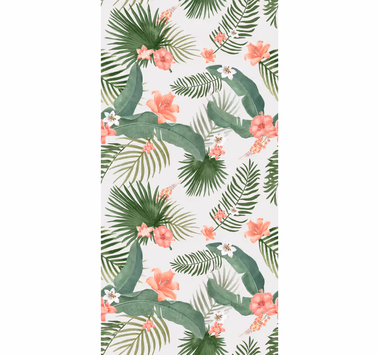 Tropical green design blind flowers - TenStickers