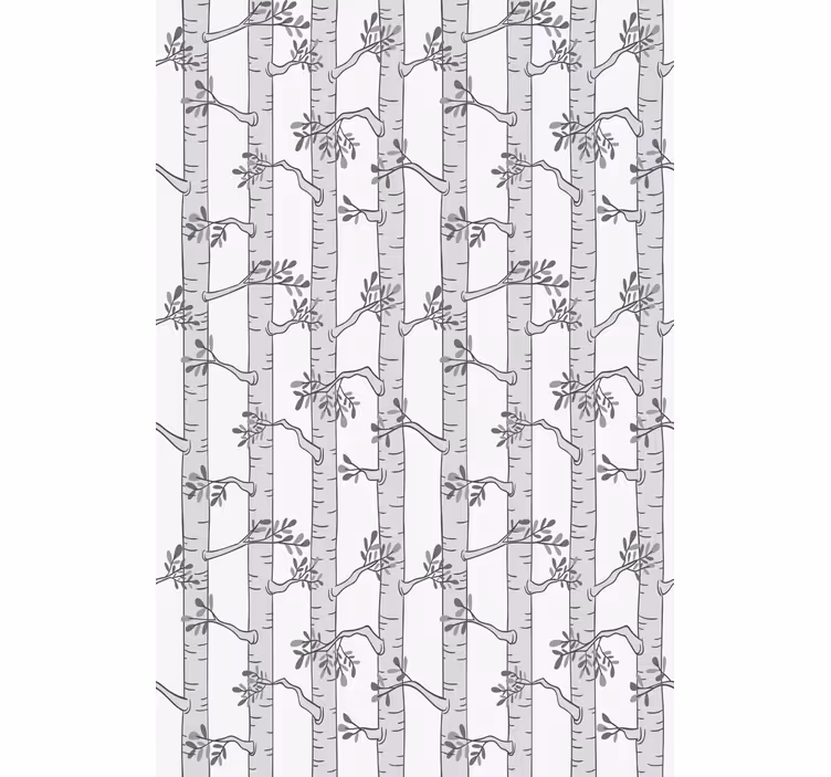Minimalist grey pattern blind trees - TenStickers