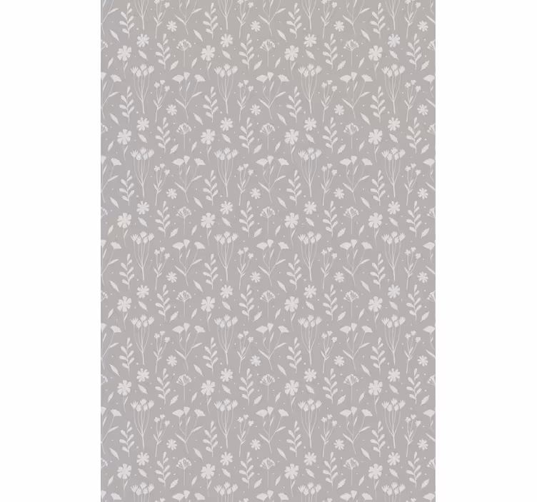 Grey gentle bloom blind flowers - TenStickers