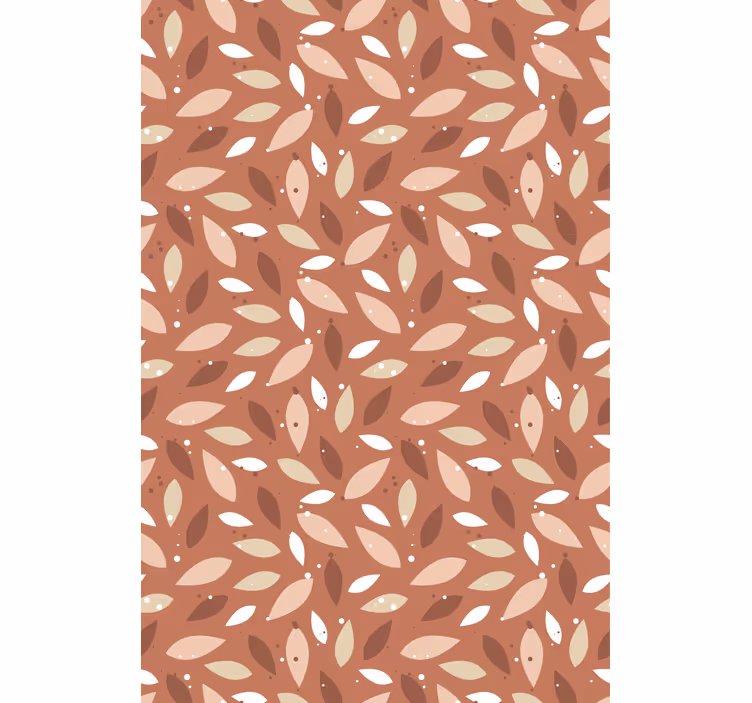 Leafy brown pattern blind flowers - TenStickers