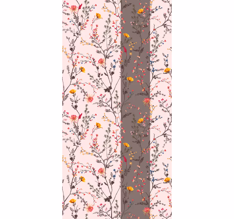 Elegant bird motif blind flowers - TenStickers