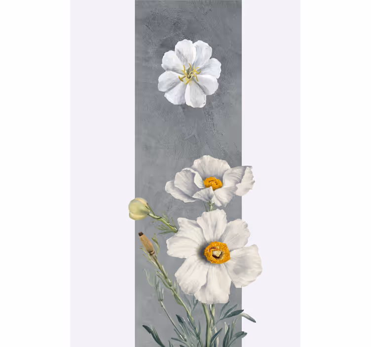 WHITE FLOWER BOUQUET blind flowers - TenStickers