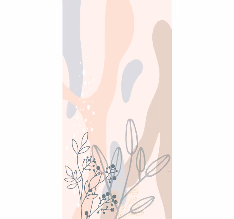 Elegant Floral Silhouette blind flowers - TenStickers