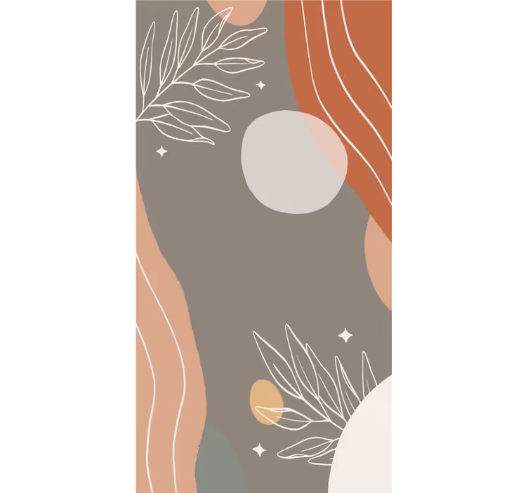 Abstract forms arrangement blind master bedroom - TenStickers