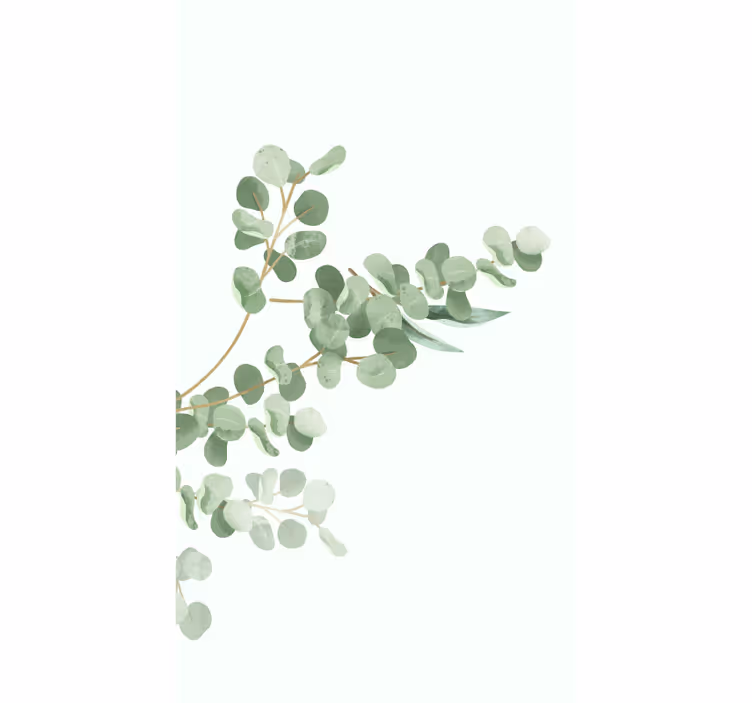 Eucalyptus Branch Design blind flowers - TenStickers