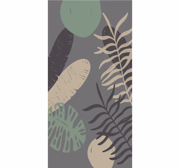Tropical Greenery Pattern blind flowers - TenStickers
