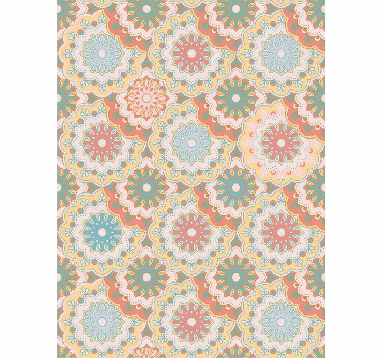 Floral blind with detailed floral designs - TenStickers