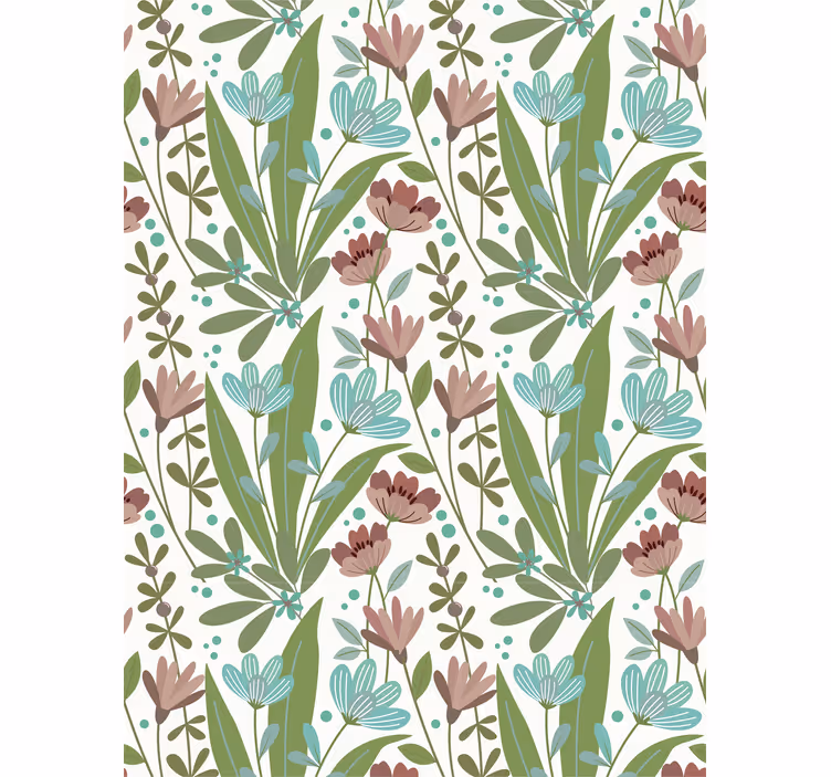 Floral Leaf Patterns blind flowers - TenStickers