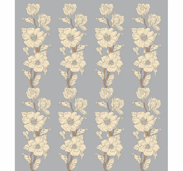 Vertical elegant pattern floral blind - TenStickers
