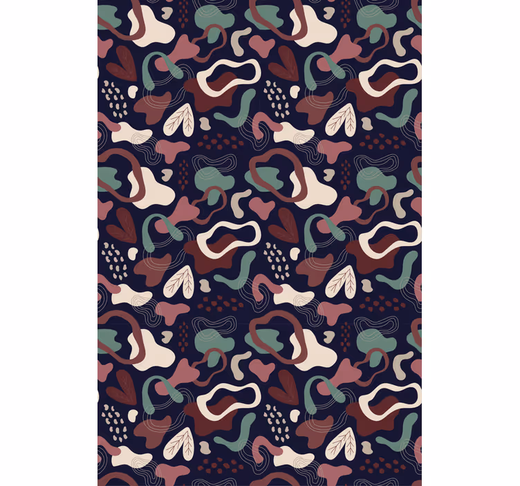 Abstract Leaf Motif pattern roller blind - TenStickers