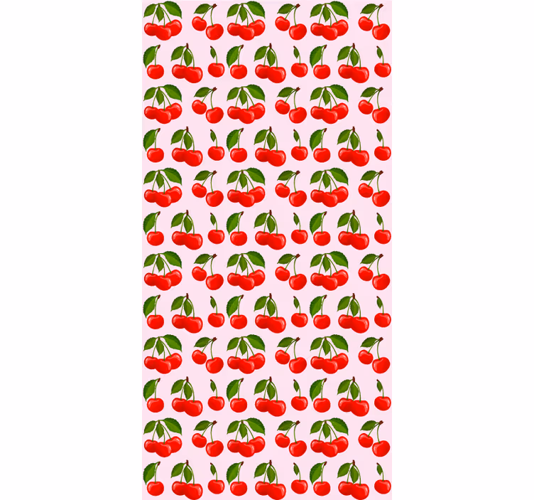 Red Cherry Pattern blinds in a kitchen - TenStickers