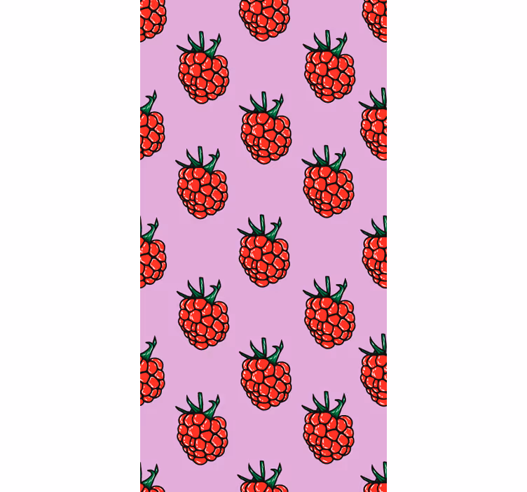 Raspberry Pattern blind fruit - TenStickers