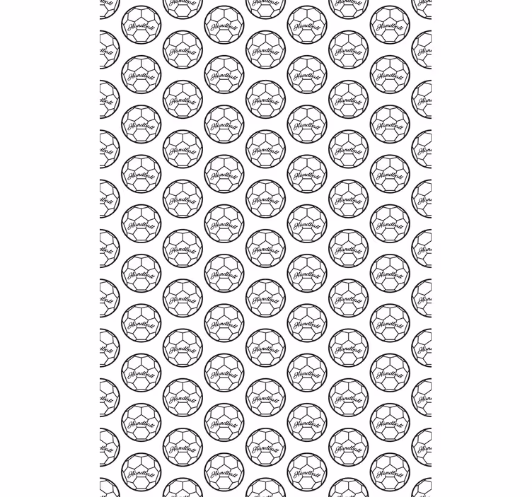 Handball black and white pattern sports blind - TenStickers