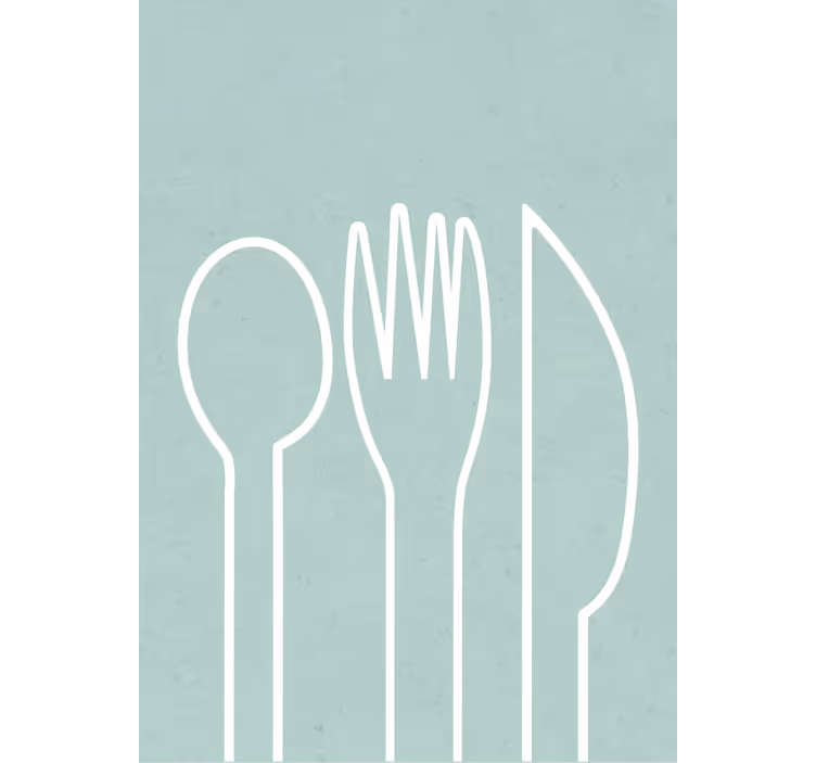Cutlery set Kitchen blind - TenStickers