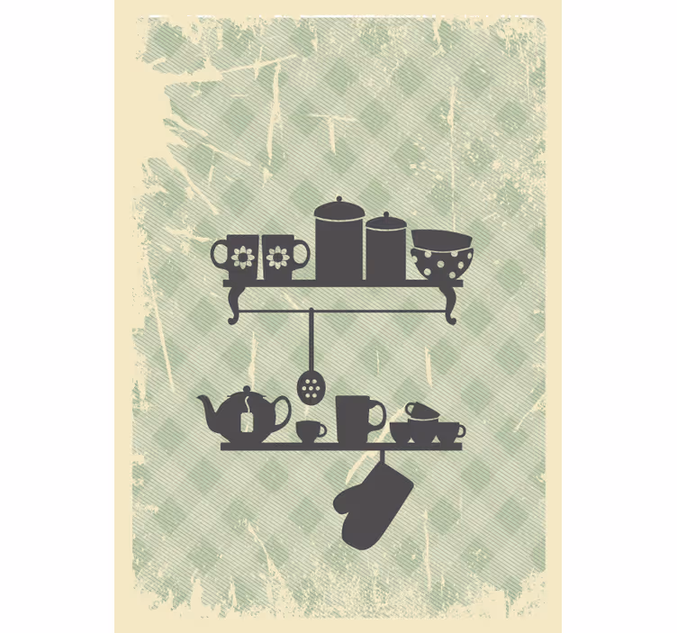 kitchen shelves window blind - TenStickers