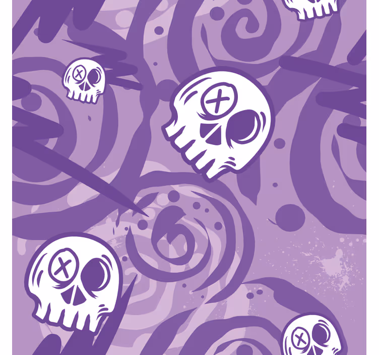 Lilac graffiti with skulls Teenager bedroom blind - TenStickers