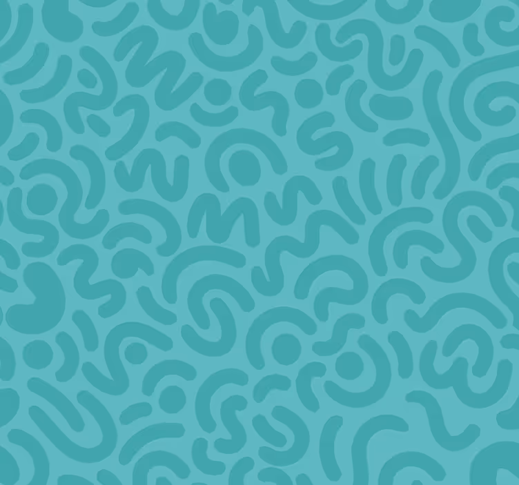 Abstract Doodle Pattern Turquoise Blind - TenStickers