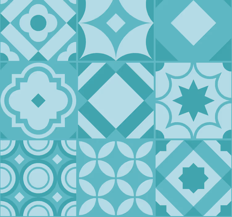 Classic Tiles Kitchen Window Blind - TenStickers