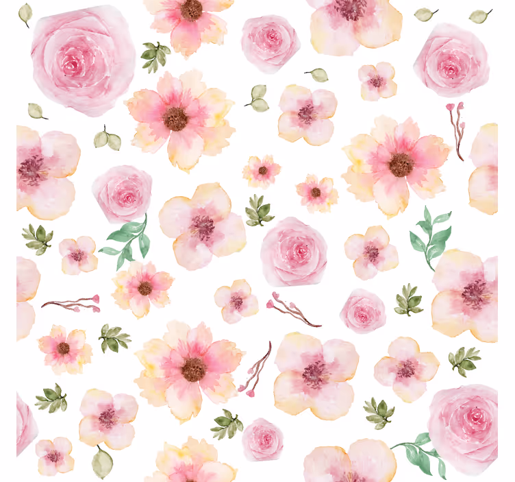 Pinky flowers pattern blind - TenStickers