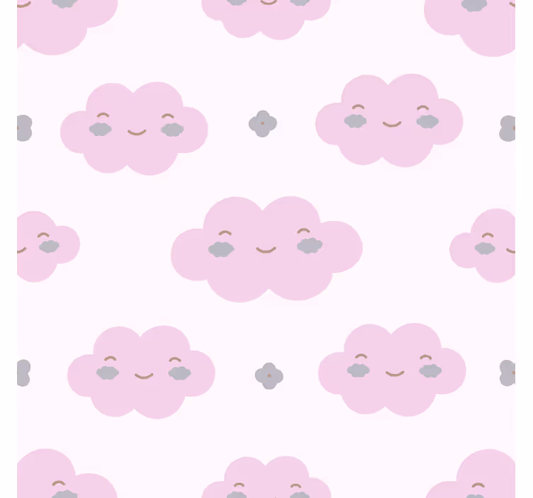 Pink cloud pattern children's roller blind - TenStickers