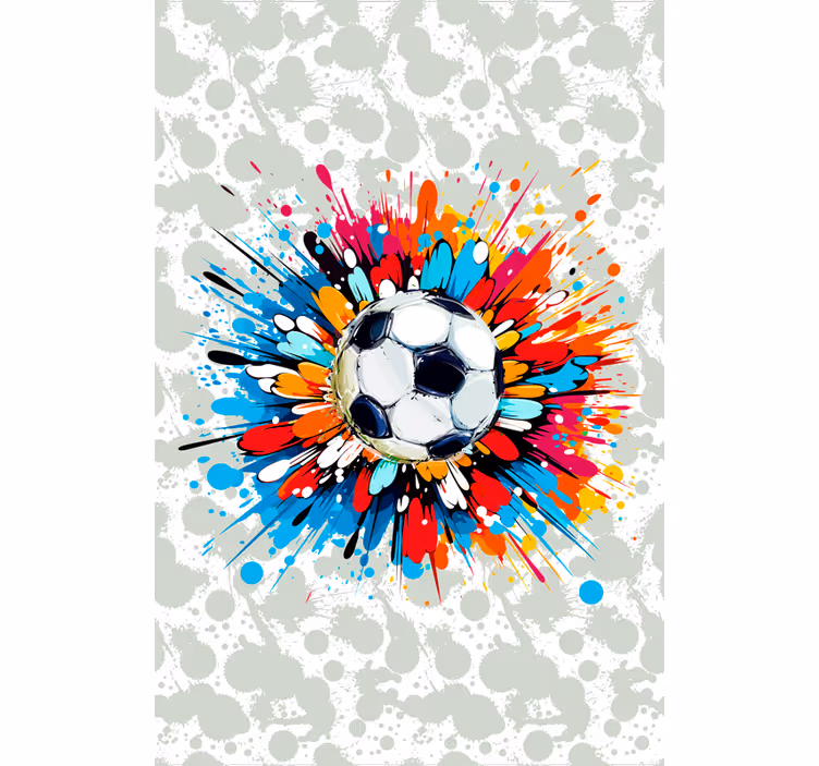 Colourful explosion football roller blind - TenStickers