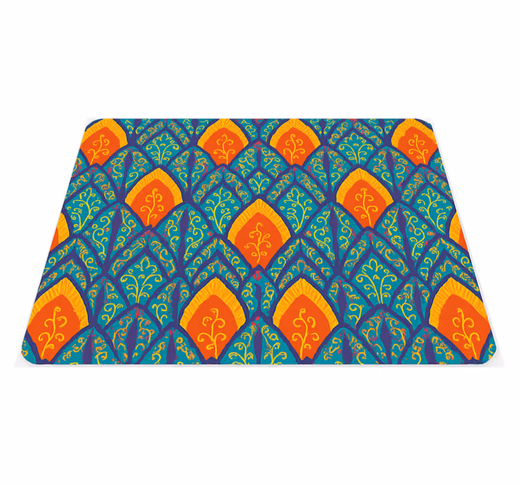 Original placemats colorful indian peacock design - TenStickers