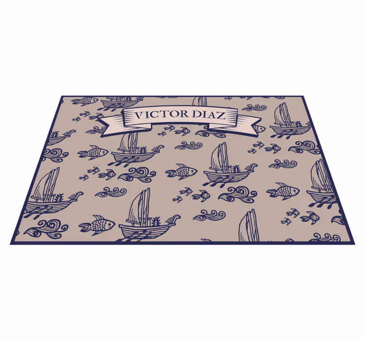 Marine boat and fish name placemats - TenStickers