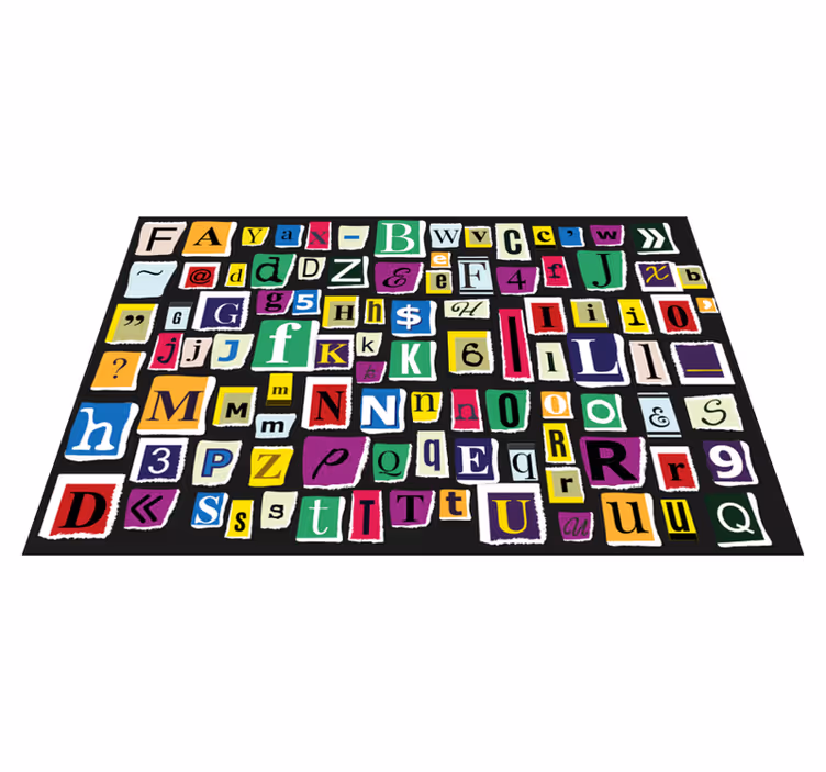 Colorful letters modern placemats - TenStickers