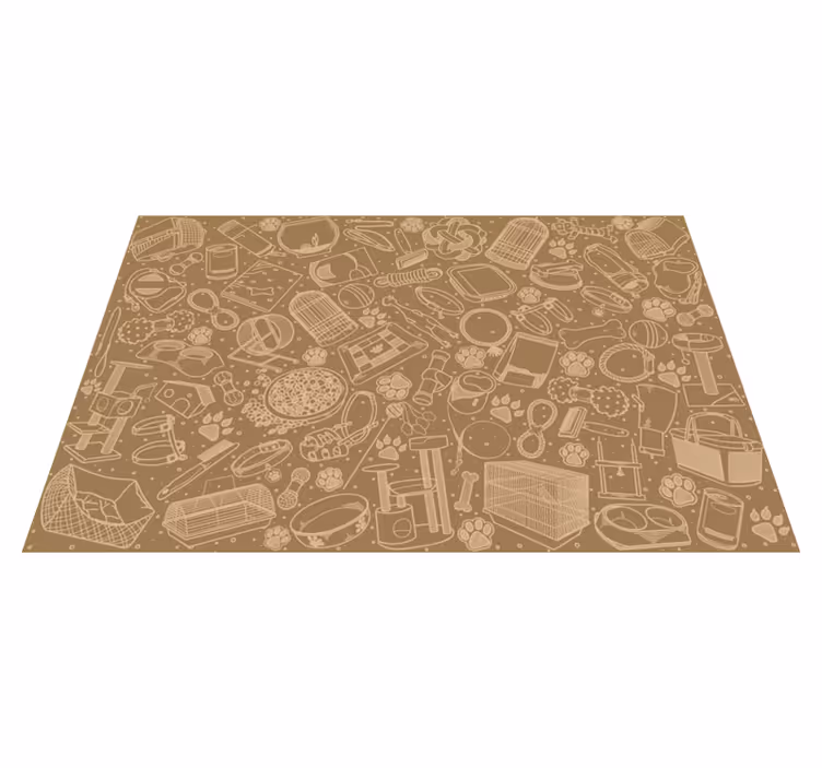 Textured placemats inspired by detailed kitchen design - TenStickers