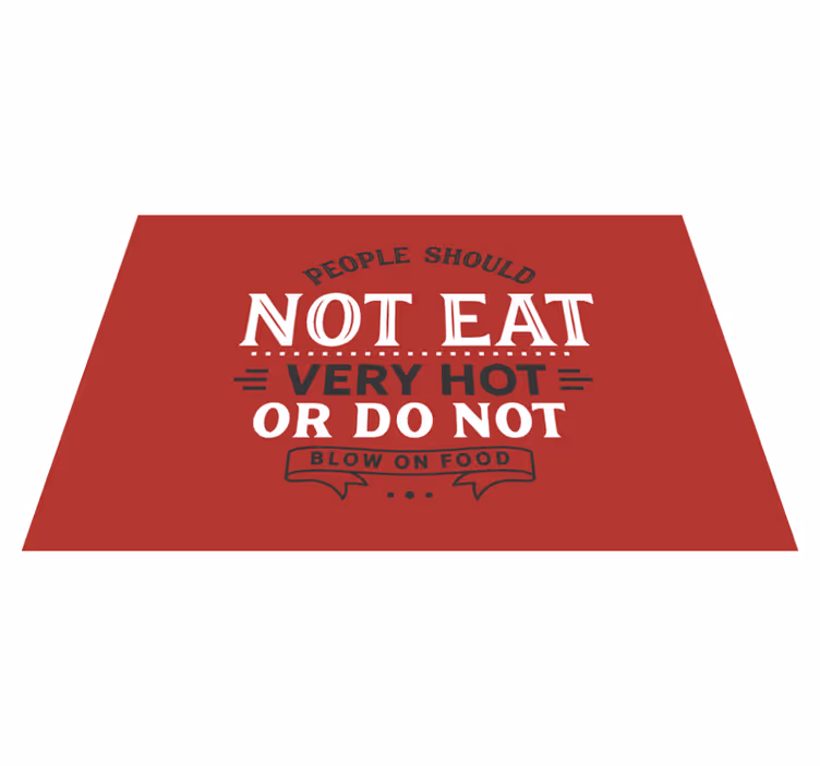 Placemat with quote eat mindfully and enjoy - TenStickers