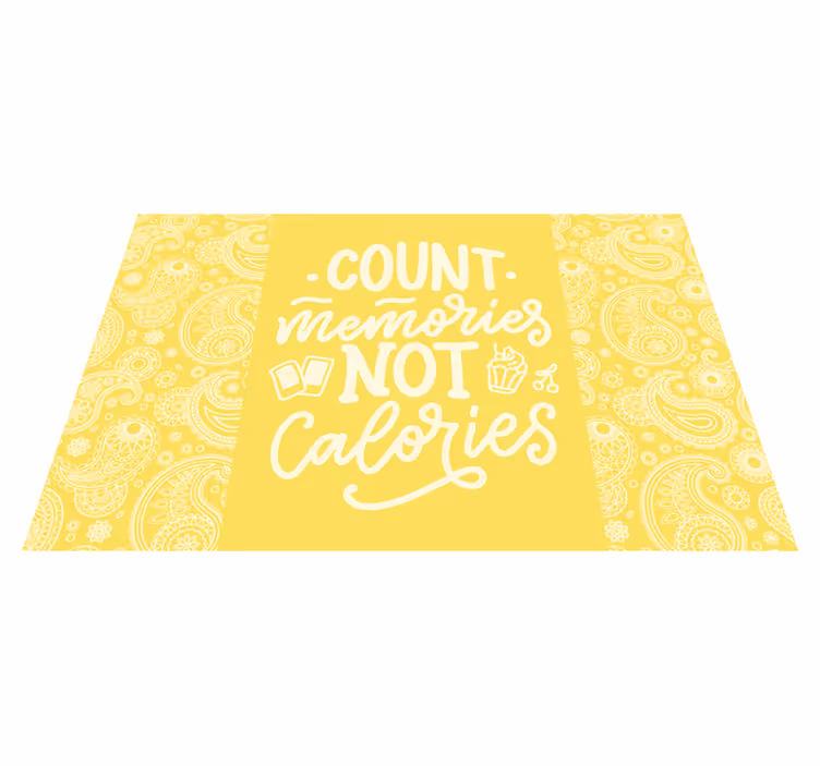 Placemat with quote count memories concept - TenStickers