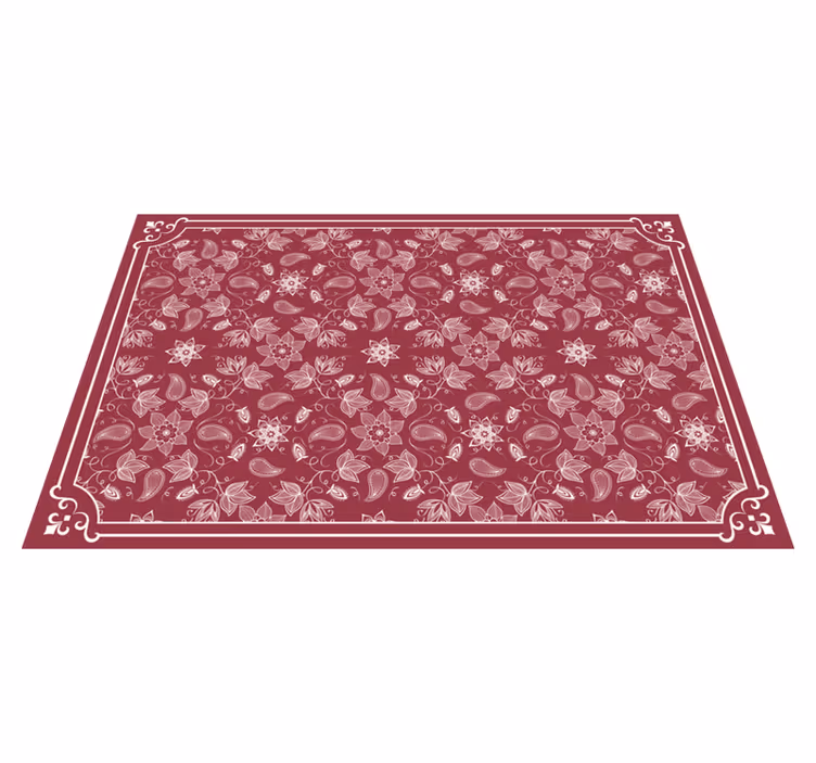 Textured placemats floral pattern table cover - TenStickers