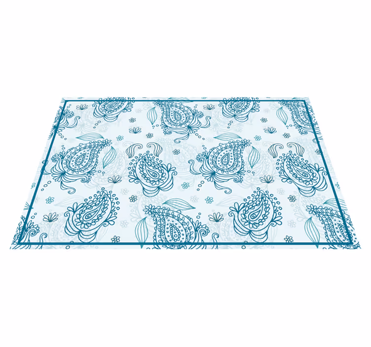 Textured placemats with intricate floral design - TenStickers