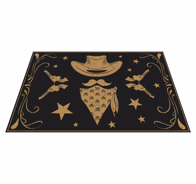 Original placemats cowboy themed design - TenStickers