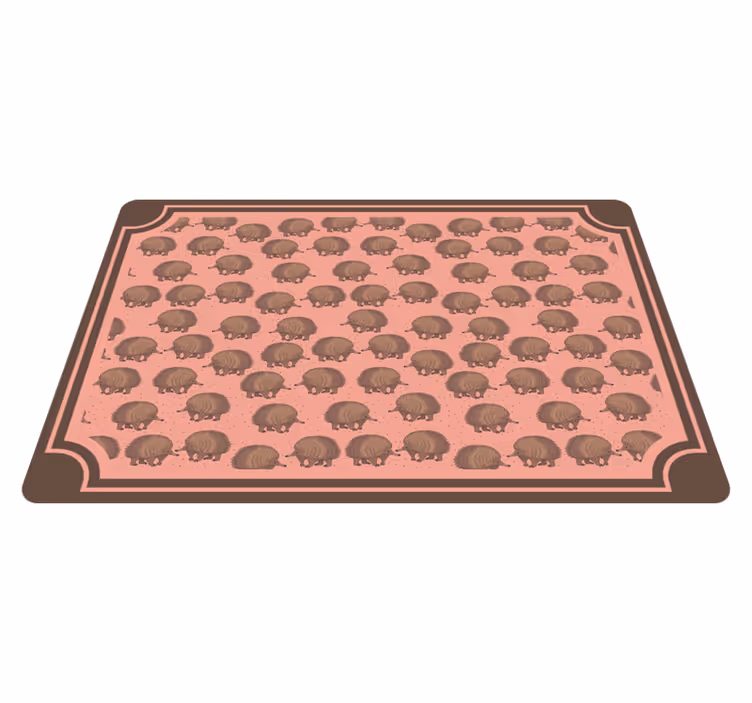 Original placemats hedgehog pattern design - TenStickers