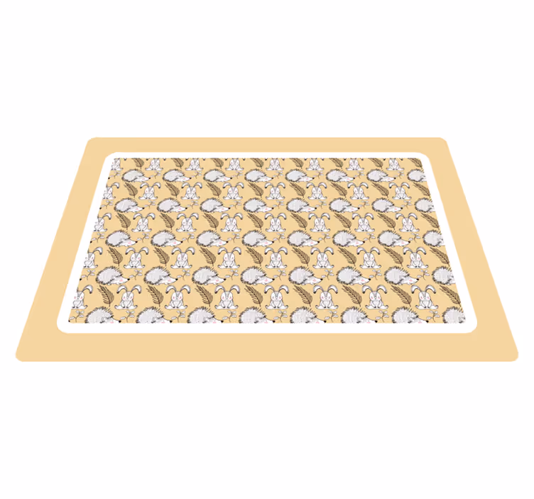 Children placemats with adorable cartoon characters - TenStickers